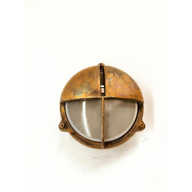 Gold Cast Brass Wall Sconce For Sale - Image 8 of 11
