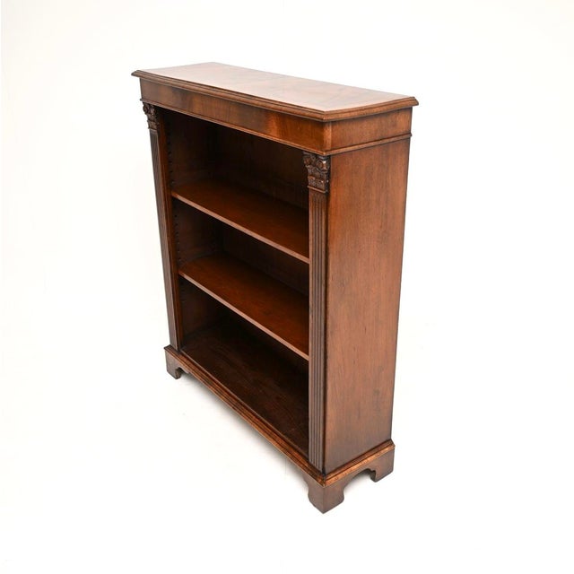 Mid 19th Century Antique Victorian Walnut Open Bookcase, 1850 For Sale - Image 5 of 10