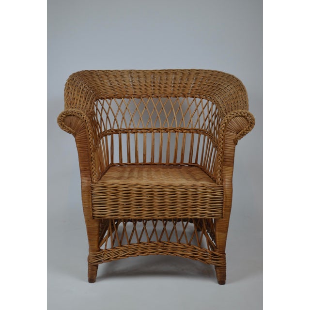 20th Century Wicker Armchairs with Rolled Arms, 1920, Set of 2 For Sale - Image 12 of 18