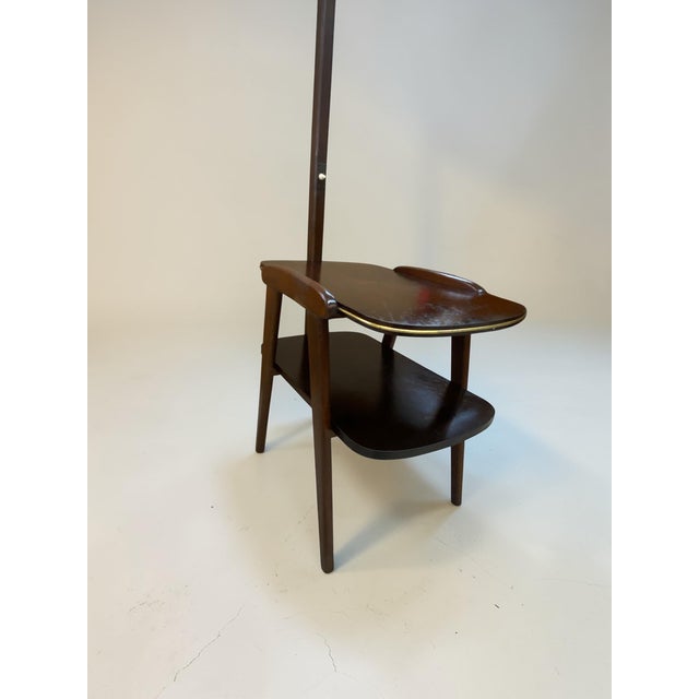 1960s Mid-Century Modern Side Table with Integrated Floor Lamp, 1950s For Sale - Image 5 of 17