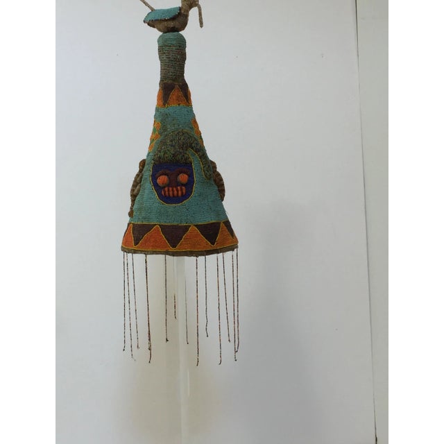 West African hand beaded head dress crown from Yoruba, Nigeria. This artistic beautiful and functional art piece is...