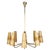 Chandelier in Brass with Fiber Glass Shades by Rupert Nikoll, Austria, 1962 For Sale - Image 15 of 15
