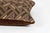 Brown Pair of Custom Lumbar Cushions From Vintage African Kuba Cloth For Sale - Image 8 of 12