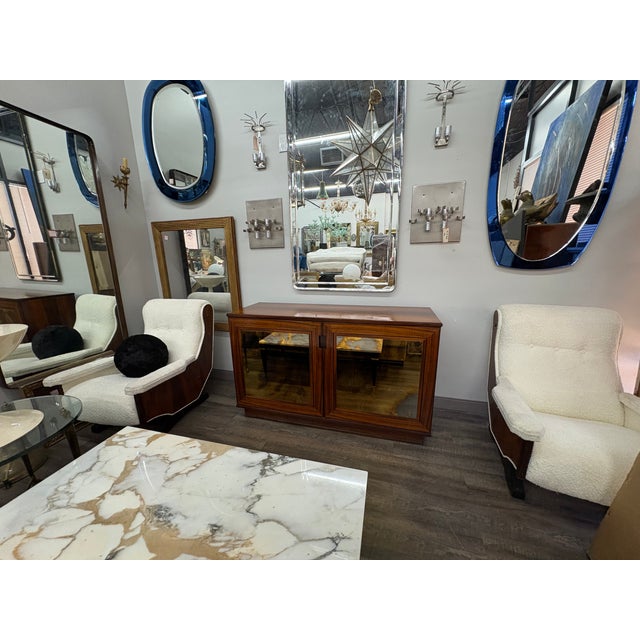 1960s Italian Modern Credenza With Mirrored Doors For Sale - Image 9 of 13