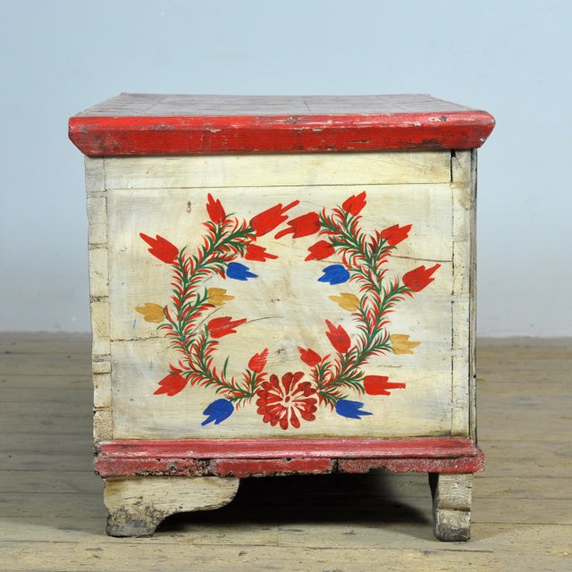 Folk Art Bridal Chest, 1950 For Sale - Image 12 of 16