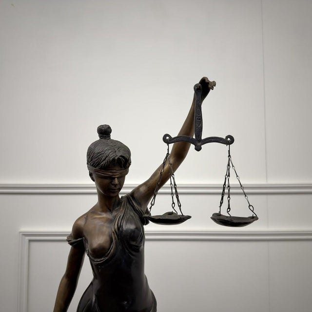 Bronze Statue of Lady Justice For Sale - Image 5 of 11