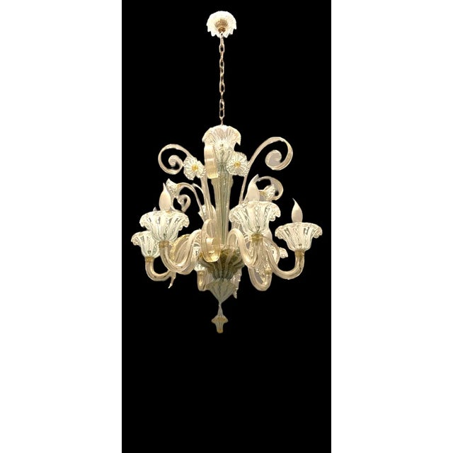 Venetian Murano Art Glass Chandelier from Venini For Sale - Image 7 of 12