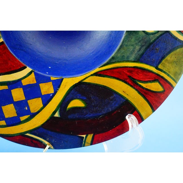 Large Vintage Terracotta Ashtray with Abstract Decoration, 1930s For Sale - Image 15 of 18