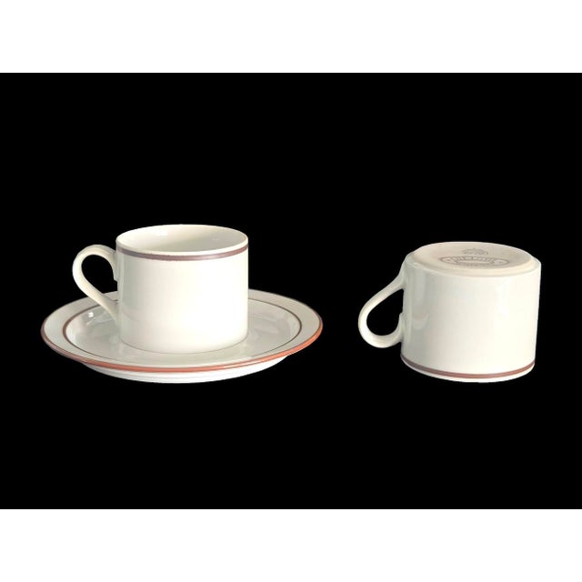 Offered is a set of Dansk Bistro collection ceramic demi-tasse cups, saucers, and a sugar bowl with lid designed by Niels...