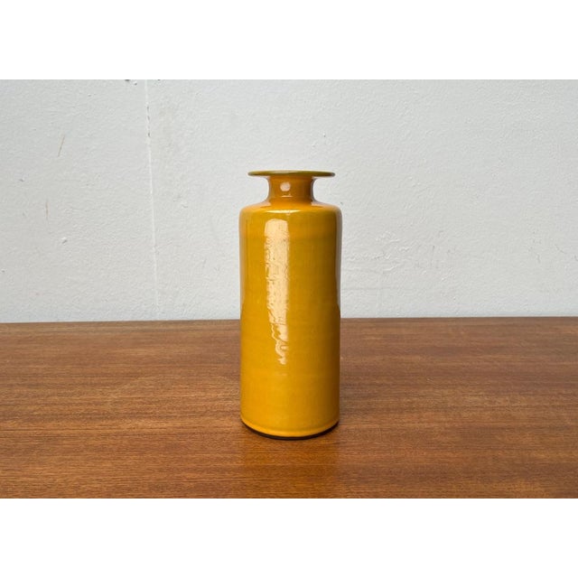 Mid-Century German Minimalist Studio Pottery Vase from BKW Böttger Keramik Wandsbek, Hamburg, 1960s For Sale - Image 9 of 16