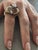 Miriam Salat Cream Ivory Fox Ring Set In Sterling Silver & White Topaz For Sale - Image 18 of 18
