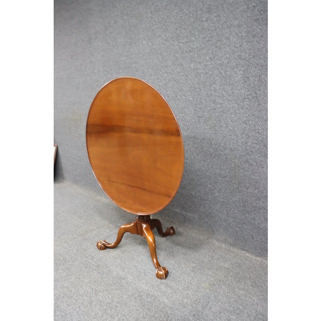 CW Kittinger Solid Mahogany Tilt Top Table *Claw & Ball feet *48.5"h when tilted up