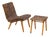 Vintage Mid Century "Model 654" Leather Chair and Ottoman by Jens Risom For Sale