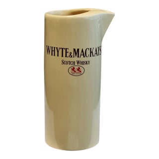 1950s Mid-Century Modern English Whyte & Mackays Pub Water Pitcher For Sale