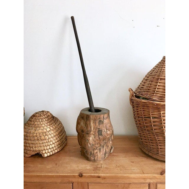 18th Century French Chestnut Mortar & Pestle For Sale - Image 6 of 6