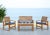 Outdoor Living Set in Brown & Navy - 4 Pieces For Sale - Image 4 of 8