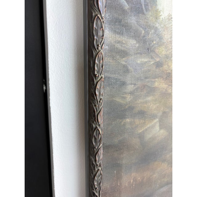 Antique Hudson Valley Oil Painting of an Upstate Waterfall, Framed For Sale - Image 4 of 14