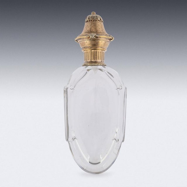 19th Century French 18k Gold Mounted Scent Perfume Bottle, 1890s For Sale - Image 3 of 16