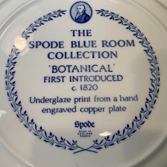 1990s Spode Blue and White Archive Collection Plates Set of 5 For Sale - Image 11 of 12