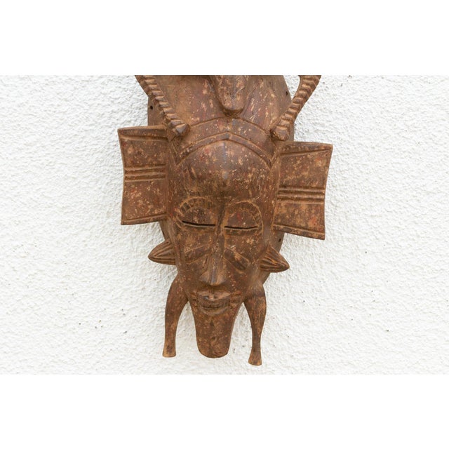 Wood Vintage African Bwa Antelope Mask For Sale - Image 7 of 8