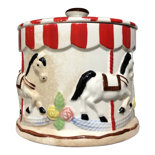 Vintage Japanese Carousel Cookie Jar Chairish