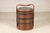 Vintage Chinese Rattan Wedding Basket with Carved Handle and Nested Containers For Sale - Image 4 of 18