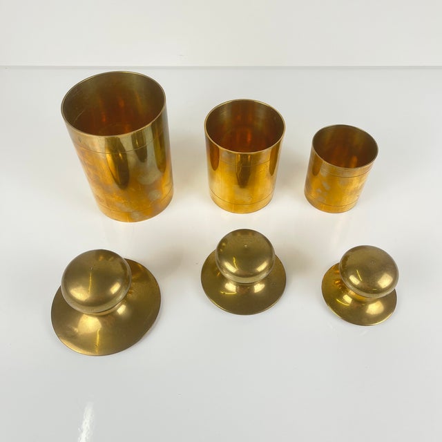 Vintage Gilt Brass Boxes, 1960s, Set of 3 For Sale - Image 4 of 14