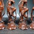 Wood Set of 4 Vintage Chinese Boxwood Dancing Figures | Carved Musician Statues For Sale - Image 7 of 9