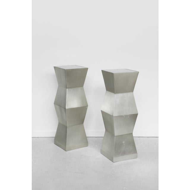 1980s Geometric Pedestal Floor Lamp For Sale - Image 4 of 9