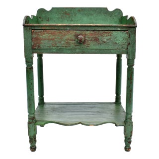 Antique Two Tier Wash Stand, Folk Art Style, Mid 19th Century For Sale
