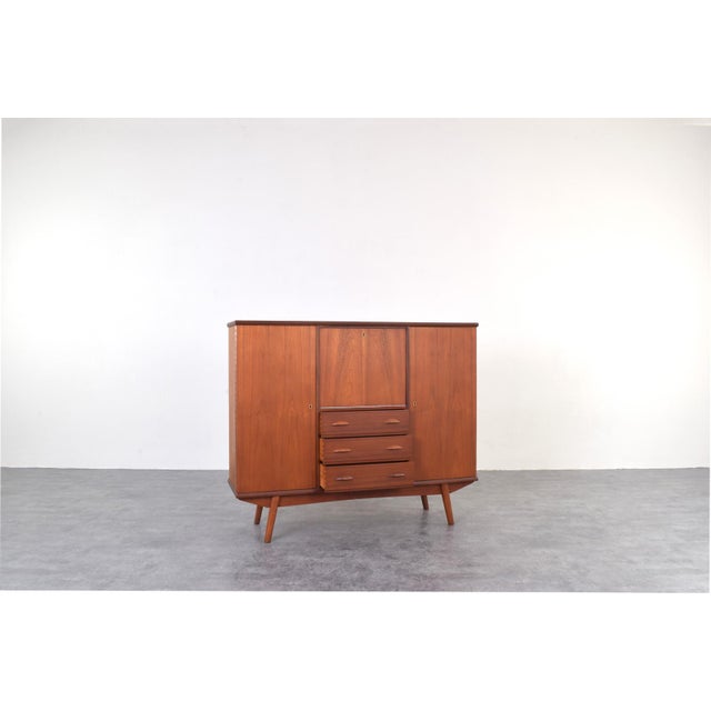 1960s Mid-Century Danish Teak Highboard, 1960s For Sale - Image 5 of 18