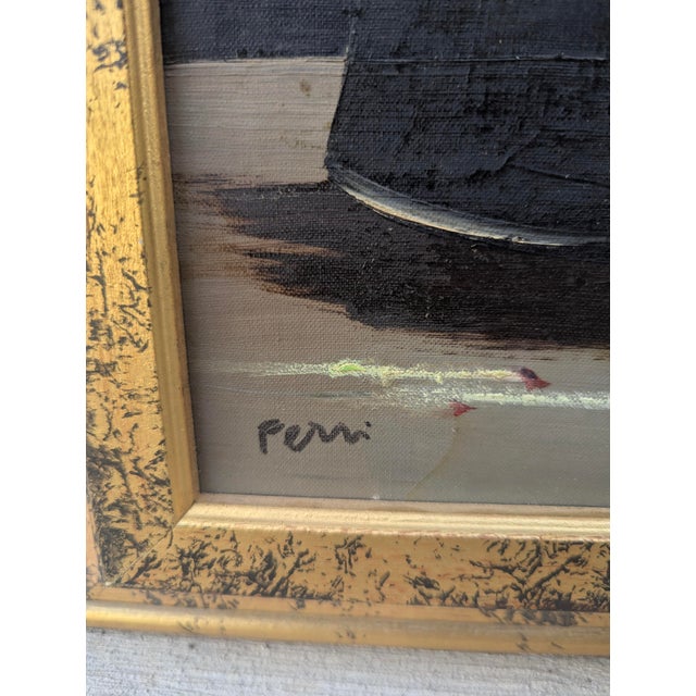 Paper Vintage Still Life Oil Painting Signed Ferri For Sale - Image 7 of 10