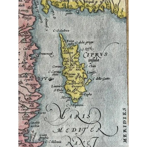 Paper Antique Map of Natolia by Ortelius, 1600 For Sale - Image 7 of 11