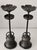 Vintage Wrought Iron Tall Sculptural Flower Shaped Candle Holder ~ Pair For Sale - Image 4 of 10