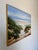 Beautiful 1980s coastal landscape painting by Ken Wallin, depicting serene beach dunes with soft grasses leading to a calm...