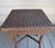 Art Deco Vintage Square Brown Wicker Accent Table For Sale - Image 3 of 5