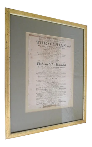 Early 19th Century English Theatre Royal Covent Garden Broadside, Framed