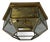 Vintage Hexagonal Brass Ceiling Lamp with Beveled Glass, 1970s For Sale