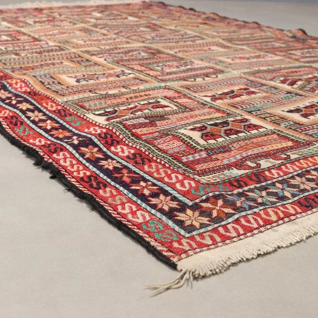 Sumak Rug in Cotton For Sale - Image 4 of 9