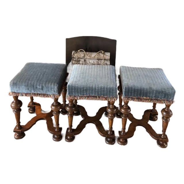 Three William & Mary Stools For Sale