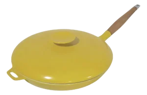 Mid Century Covered Skillet Pan by Michael Lax for Copco Made in Denmark C. 1970's
