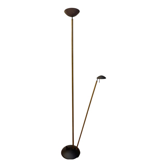 Bronze Uplighter and Reading Floor Lamp by Tobias Grau, 1990 For Sale