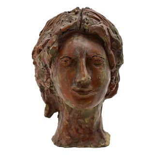 Sirio Pellegrini, Portrait Sculpture, 1960s, Terracotta For Sale