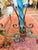 Tall Antique French Floral Tole Andirons For Sale - Image 15 of 17
