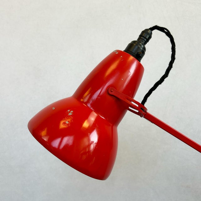 Mid-Century Modern Red Anglepoise 1227 Desk Lamp by Herbert Terry & Sons, 1950s For Sale - Image 3 of 7