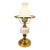 Vintage Hobnail Milk Glass & Brass Hurricane Table Lamp With Turned Wood Accent For Sale