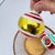1990s Kurt Adler Style Colorful Reflector Striped Ornaments- Set of Three For Sale In Columbia, SC - Image 6 of 9