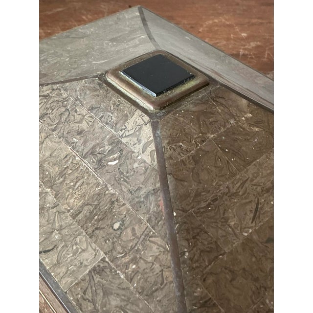 Maitland - Smith Vintage Boho Tessellated Stone Box For Sale - Image 4 of 12