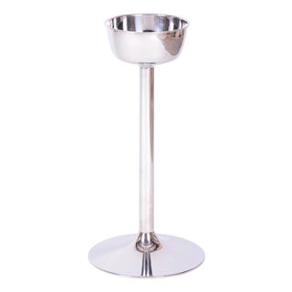 Bauhaus Pedestal in Metal, Czech, 1970s For Sale