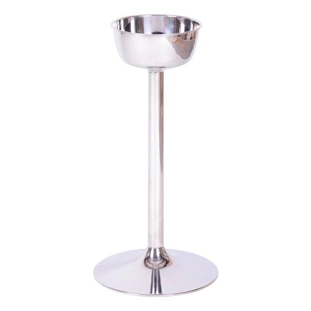 Bauhaus Pedestal in Metal, Czech, 1970s For Sale